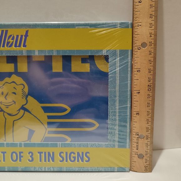 Fallout Metal Tin Sign Set Of 3 Wall Hanging Official Collectible Displays - Picture 5 of 8